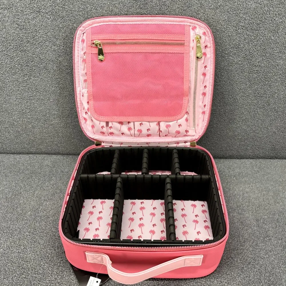 Impression Vanity Barbie Pink Cosmetic Bag with Removable‎ dividers New